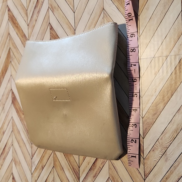 Gold Leather Clutch by Neiman Marcus - Picture 9 of 9